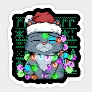 cats at christmas funny kittens cute T-Shirt Sticker